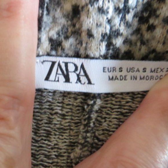 ZARA Marled Print SKIRT Elastic Waist Small (K321) - Picture 5 of 7